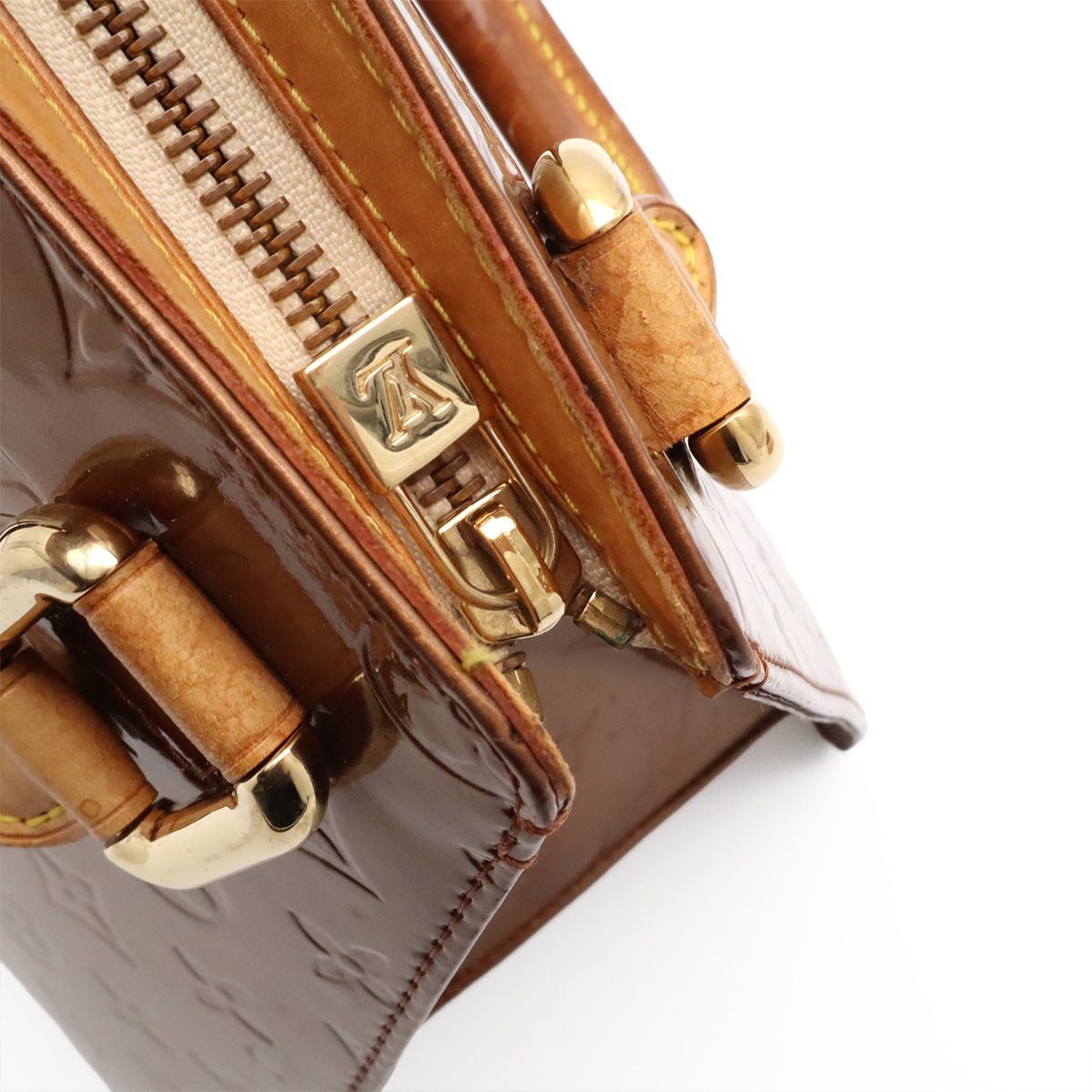 Louis Vuitton Monogram Vernis Forsyth Mini Bag Enamel Patent Leather Blanc — view 5