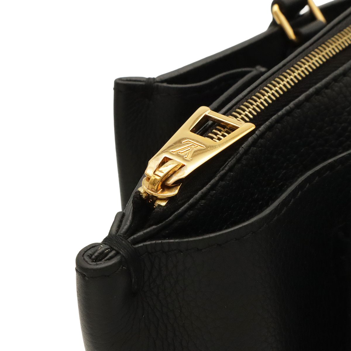Louis Vuitton Lockme Handbag Tassel Leather Noir Black Gold — view 5