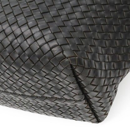 Bottega Veneta Intrecciato Cava MM Tote Leather Black Pouch Out of Stock — view 3