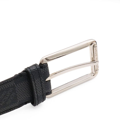 Louis Vuitton Damier Graphite Ceinture Force Belt Silver — view 3