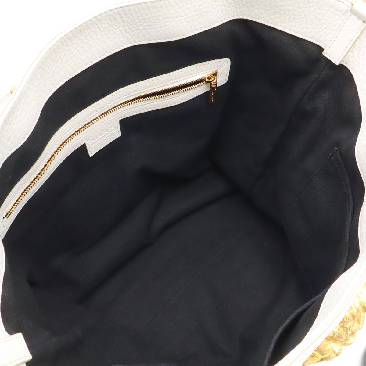 Versace Medusa Tote 2-Way Shoulder Bag White Gold — view 5