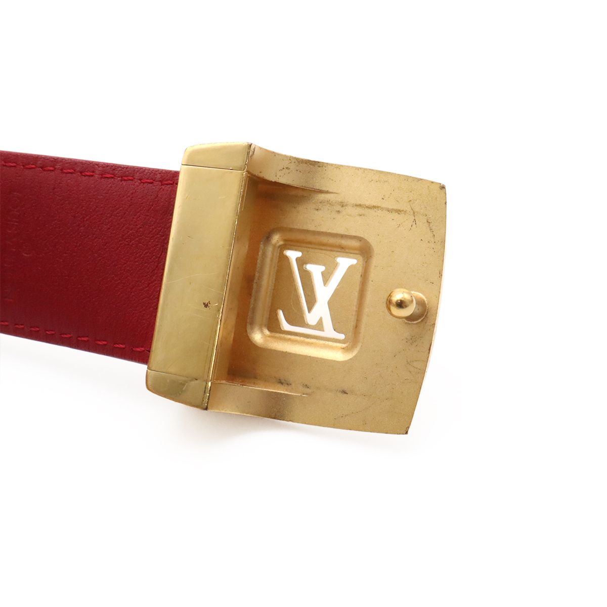 Louis Vuitton Monogram Multicolor Ceinture Carre Belt Leather Blanc White 80 — view 4