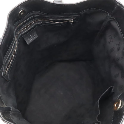 Gucci GG Supreme Tote Shoulder Leather Black Silver — view 5