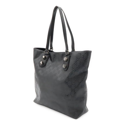Gucci GG Supreme Tote Shoulder Leather Black Silver — view 2