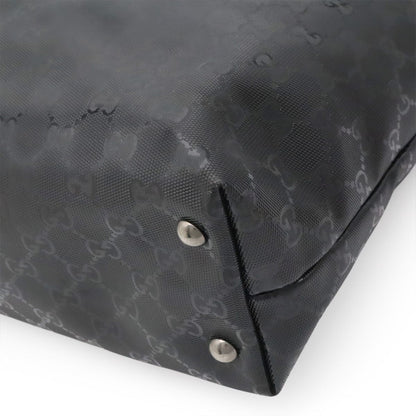 Gucci GG Supreme Tote Shoulder Leather Black Silver — view 3