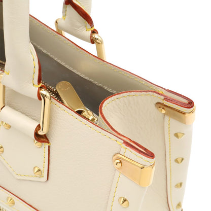 Louis Vuitton Suhali Faburo Tote Studs Leather Blanc White — view 7