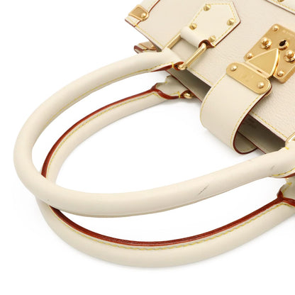 Louis Vuitton Suhali Faburo Tote Studs Leather Blanc White — view 4