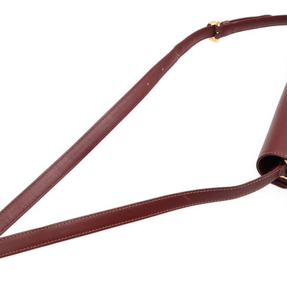 Cartier Must Line Shoulder Bag Crossbody Leather Bordeaux Red Gold — view 4