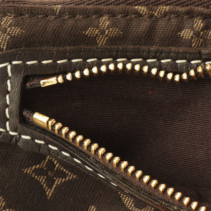 Louis Vuitton Monogram Mini Lin Mini Pochette Soir Pouch Ebene Brown — view 7