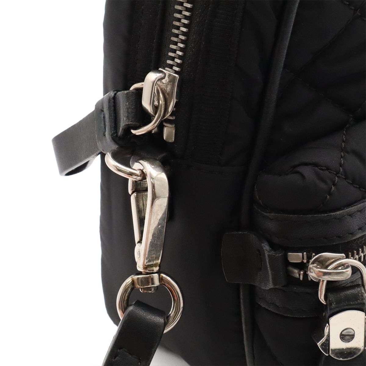 Moncler Kilia Small Mini Bag 2-Way Nylon Leather Black — view 6