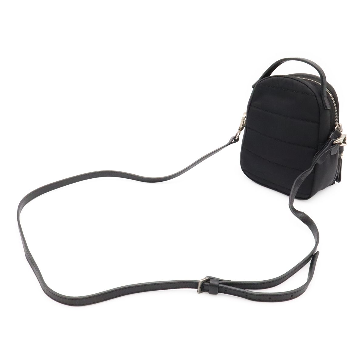 Moncler Kilia Small Mini Bag 2-Way Nylon Leather Black — view 2