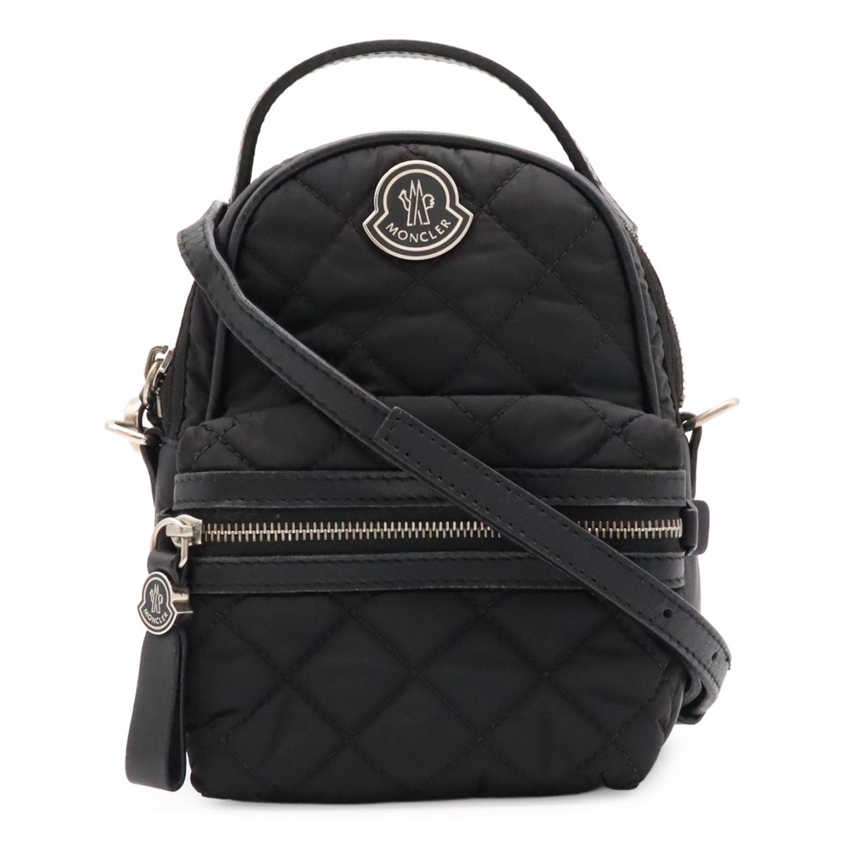Moncler Kilia Small Mini Bag 2-Way Nylon Leather Black