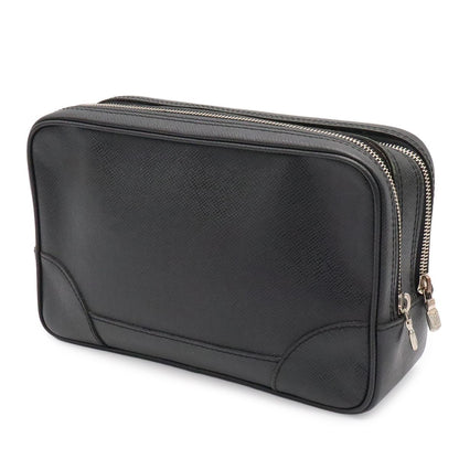 Louis Vuitton Taiga Pavel Clutch Leather Ardoise Black Silver — view 2
