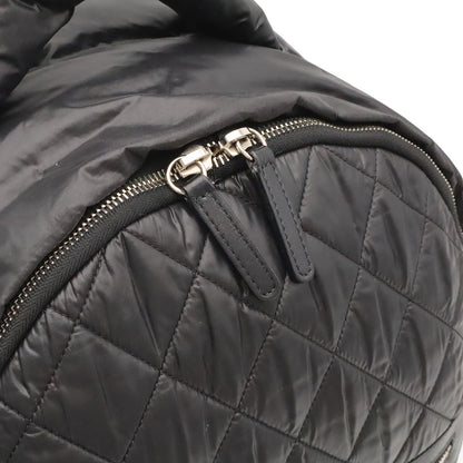 Chanel Coco Cocoon Backpack Quilted Nylon Leather Black Bordeaux — view 6