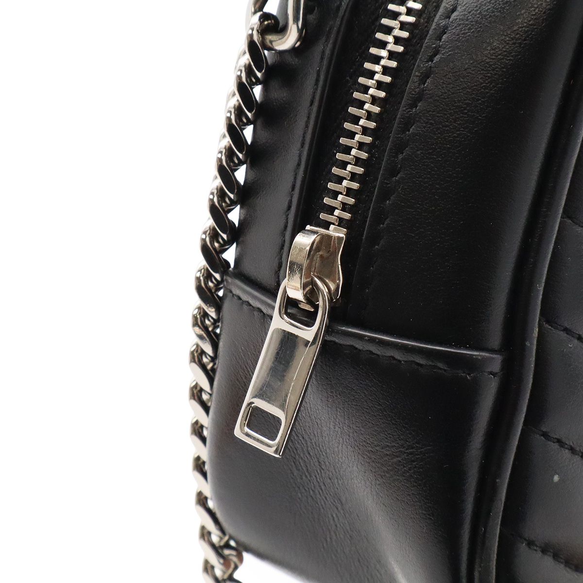 Saint Laurent Paris YSL Lou Camera Bag Chain Leather Black Silver — view 4