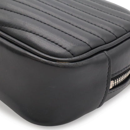 Saint Laurent Paris YSL Lou Camera Bag Chain Leather Black Silver — view 3