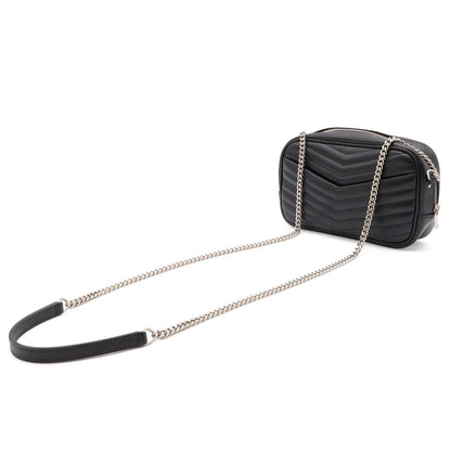Saint Laurent Paris YSL Lou Camera Bag Chain Leather Black Silver — view 2