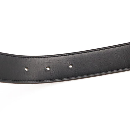 Hermes Belt Buckle Reversible Box Calf Taurillon Clemence Black Gold Brown 95 — view 6