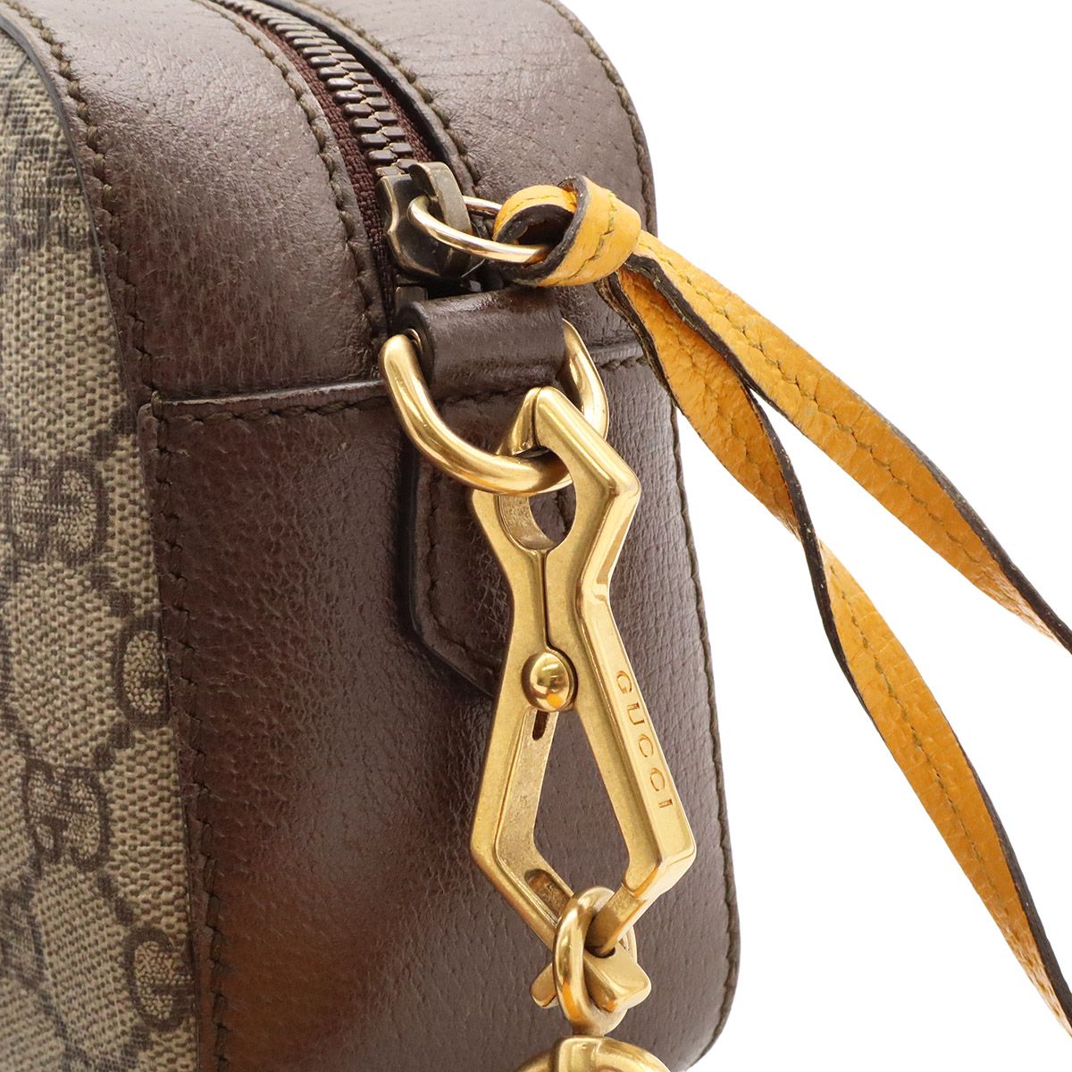 Gucci Neo Vintage GG Supreme Messenger Bag 2-Way Clutch Tiger Head Beige — view 4