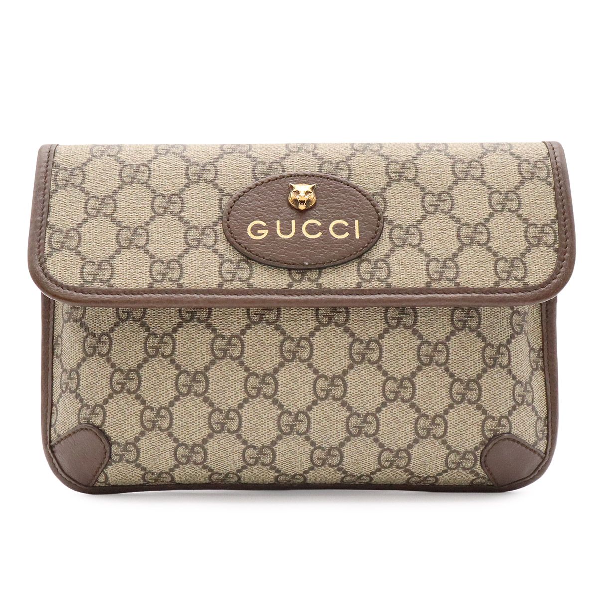 Gucci Neo Vintage GG Supreme Cat Head Sherry Line Belt Bag Beige