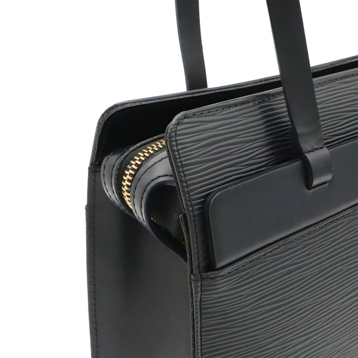 Louis Vuitton Epi Croisette PM Tote Shoulder Bag Leather Noir Black — view 8
