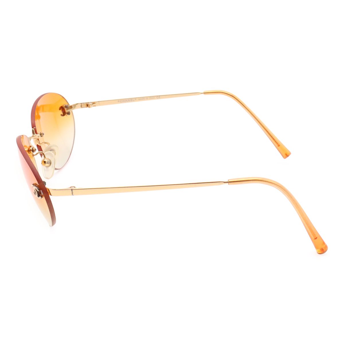 Chanel CC Logo Sunglasses Eyewear Rimless Oval — view 2