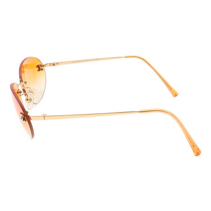 Chanel CC Logo Sunglasses Eyewear Rimless Oval — view 2