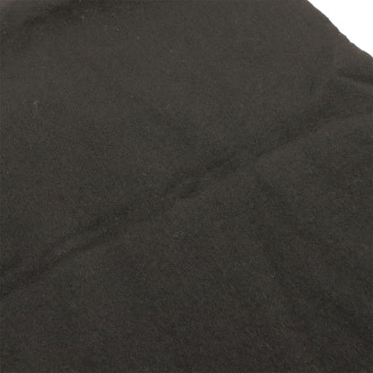 Hermes Scarf Shawl Fringe Logo Embroidery Cashmere Black — view 3