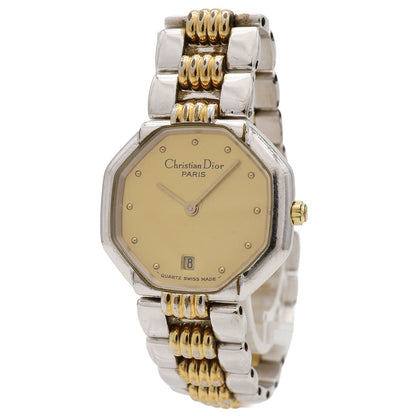 Dior Octagon Gold Dial SS Quartz Watch 48 — view 4