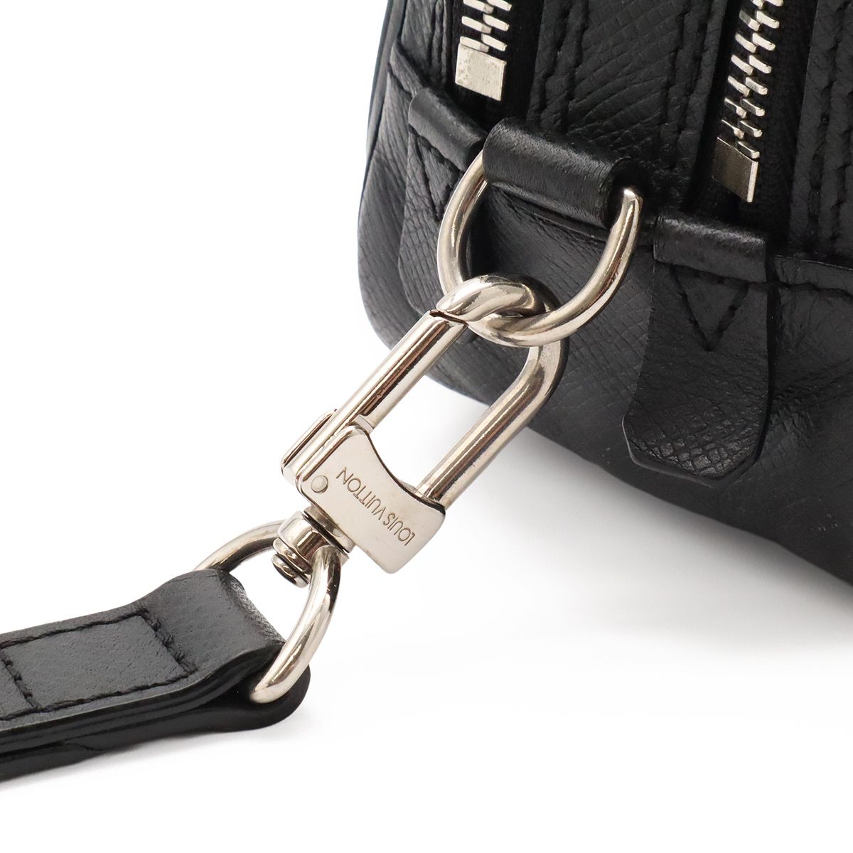 Louis Vuitton Taiga Neo Pavel Clutch Leather Ardoise Black Silver — view 4