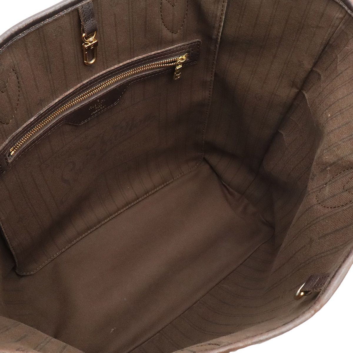 Louis Vuitton Monogram Idylle Neverfull MM Tote Shoulder Bag Canvas Fuzan Brown — view 6