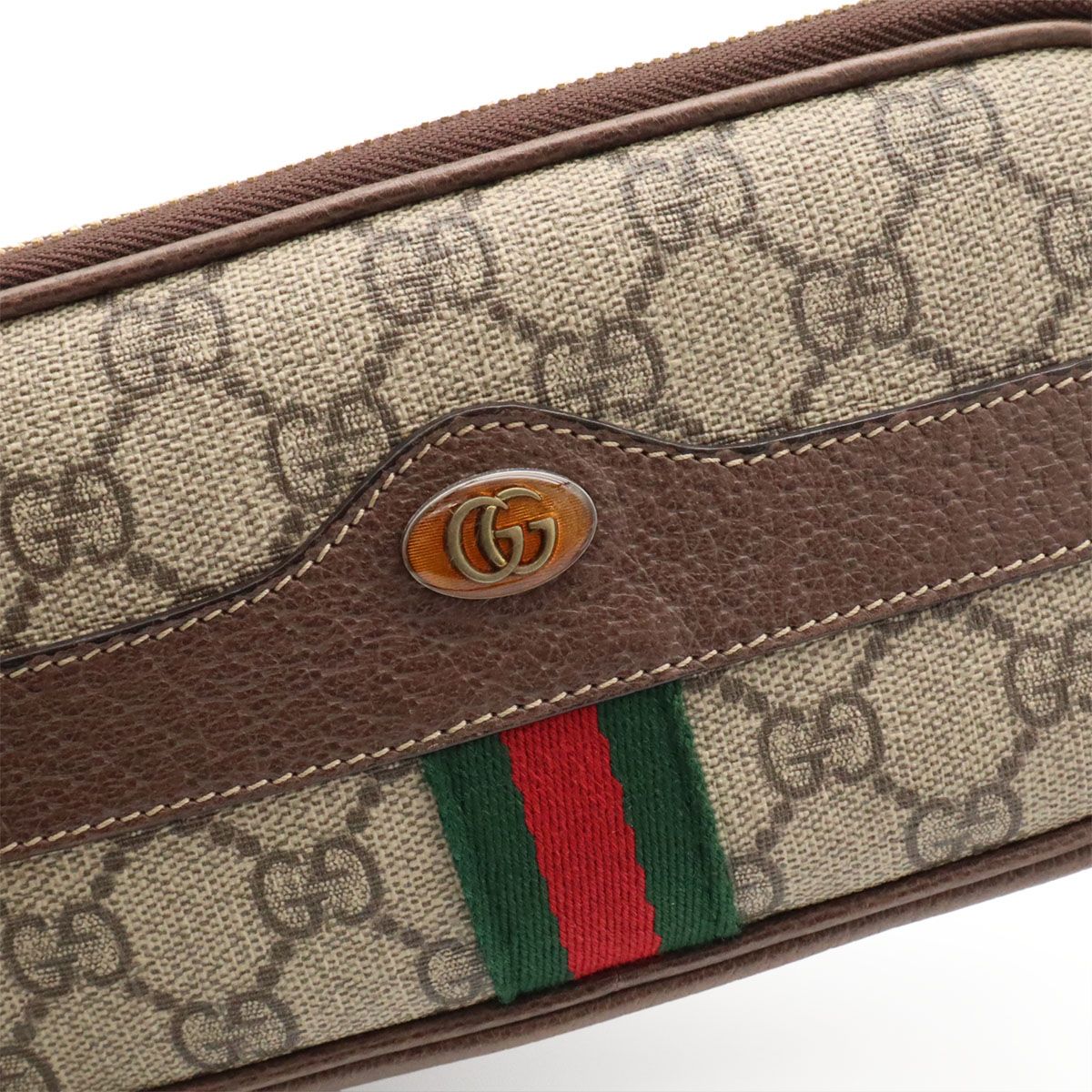 Gucci Ophidia GG Supreme Sherry Line Shoulder Bag Pochette Crossbody Beige — view 6