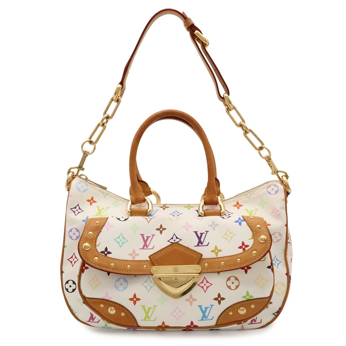 Louis Vuitton Monogram Multicolor Rita 2-Way Shoulder Bag Chain Blanc White