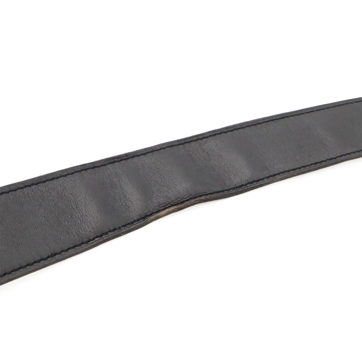 Hermes Belt Buckle Reversible Box Calf Veau Epsom Black White Silver 85 — view 5