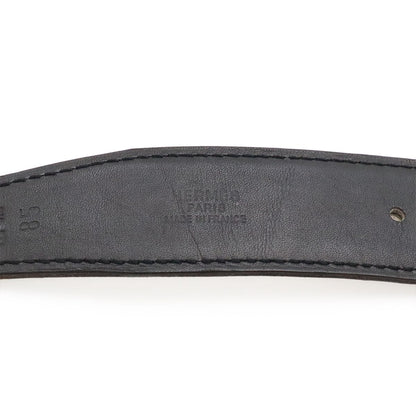 Hermes Belt Buckle Reversible Box Calf Veau Epsom Black White Silver 85 — view 9