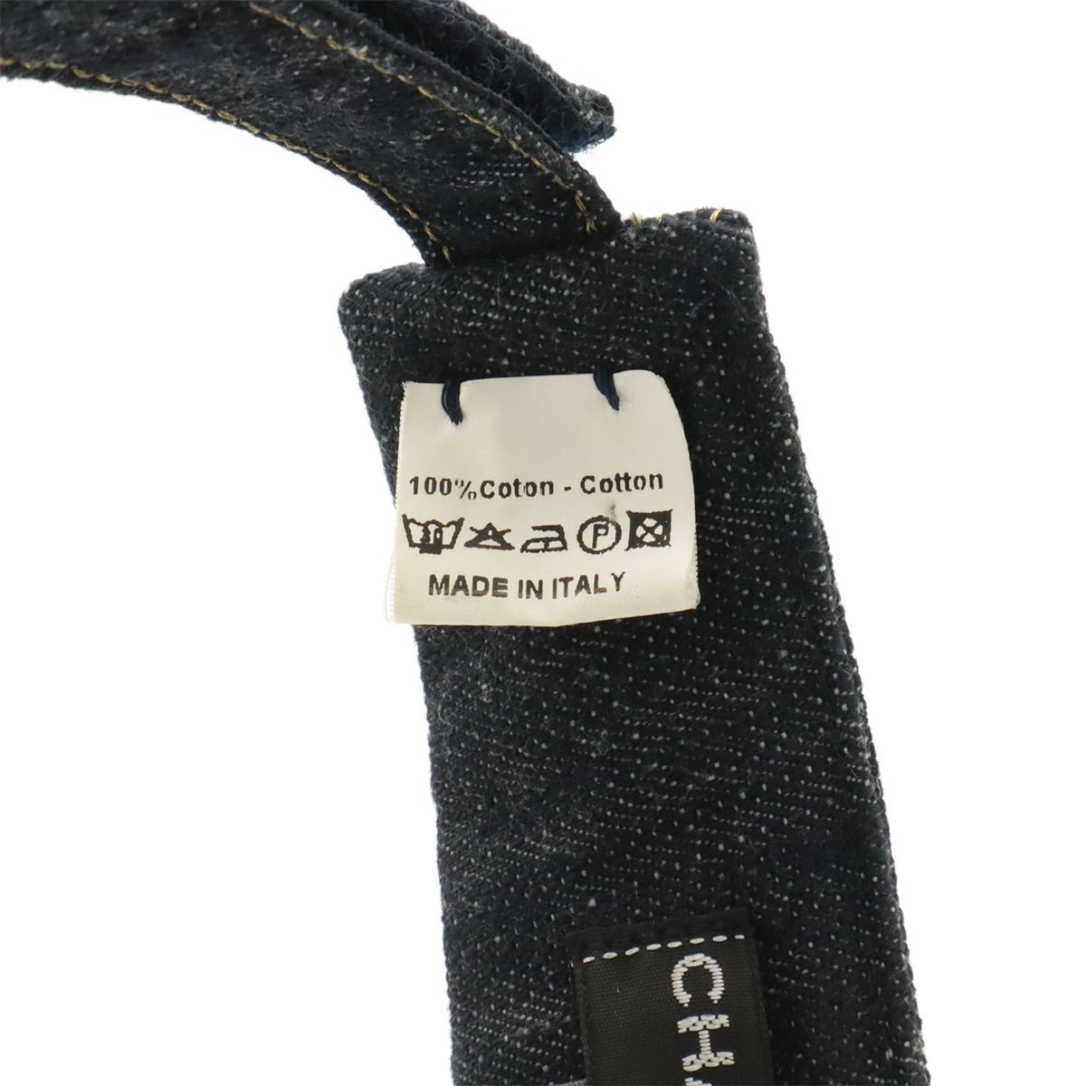 Chanel CC Logo Denim Sun Visor Hat Cotton 100% Navy — view 6