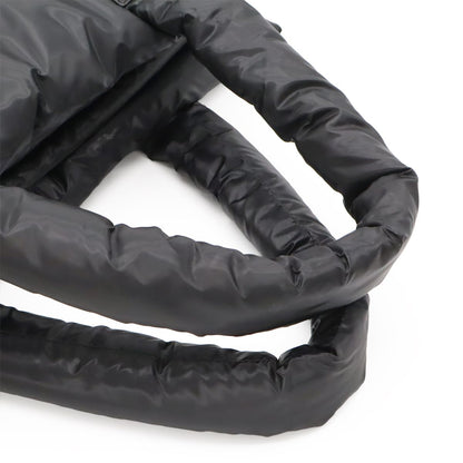 Chanel Coco Cocoon Tote Quilted Nylon Leather Black Silver — view 4