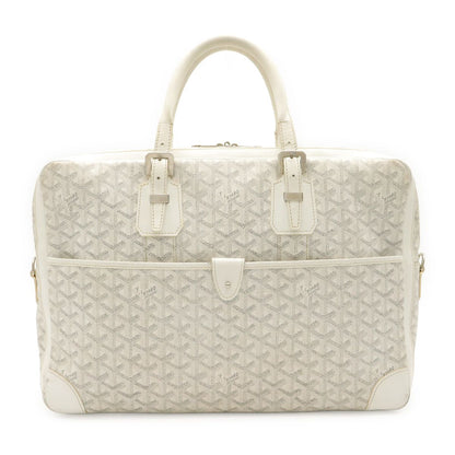 Goyard Ambassador MM Business Briefcase Handbag Herringbone Pattern Leather