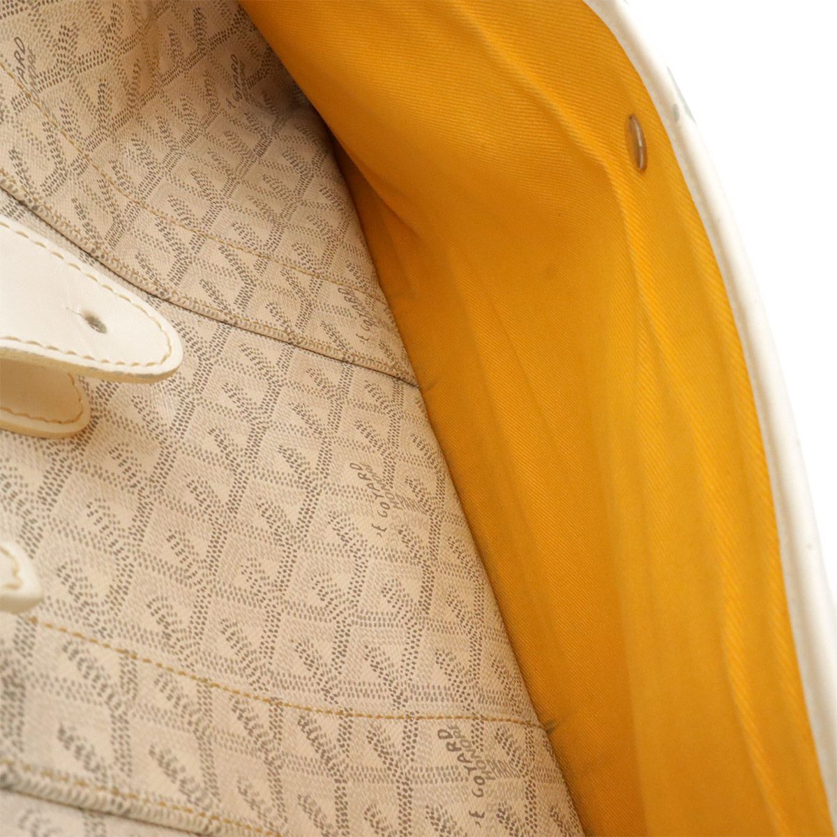 Goyard Ambassador MM Business Briefcase Handbag Herringbone Pattern Leather — view 8