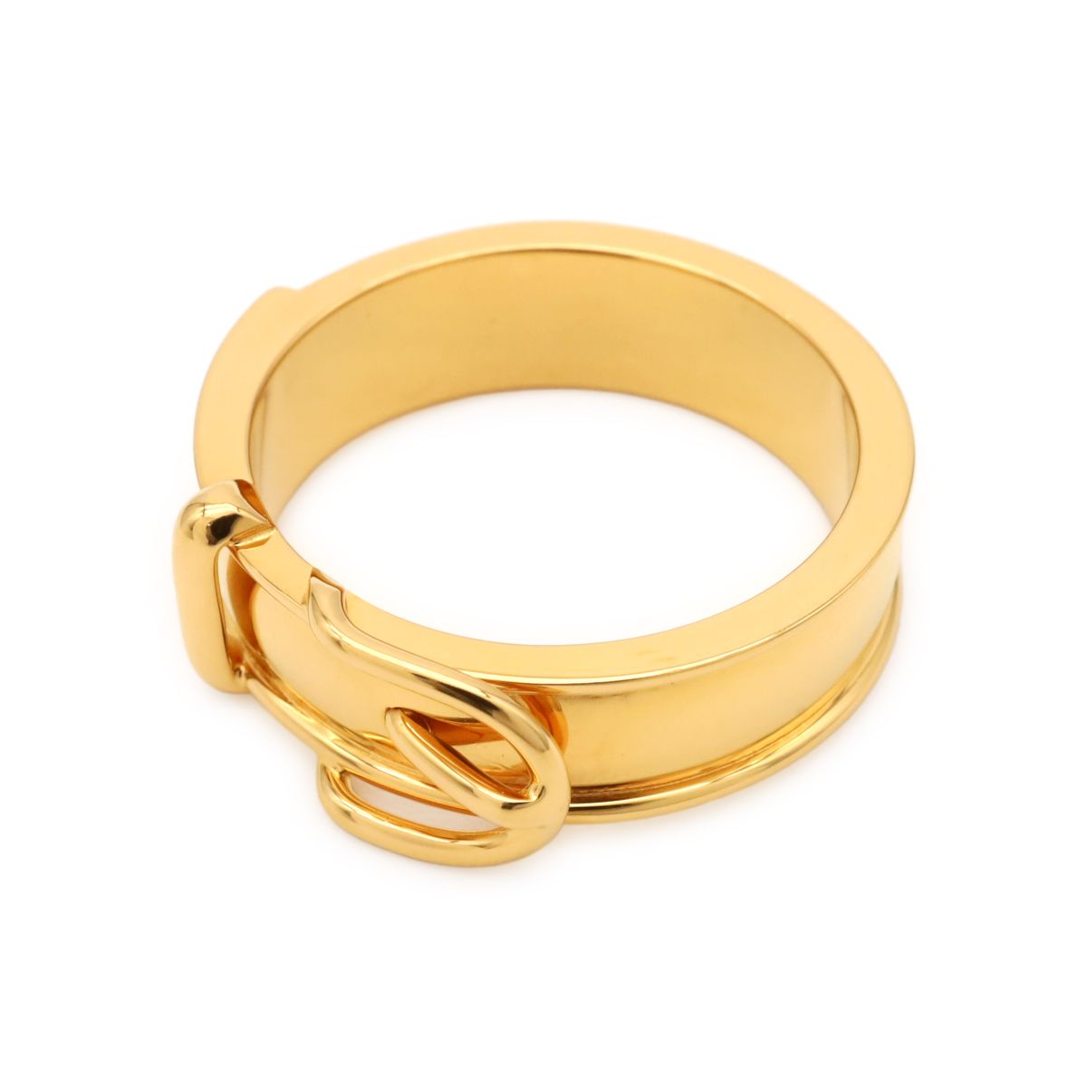 Hermes Book le Cellier Scarf Ring Closure Belt Motif Gold Plated