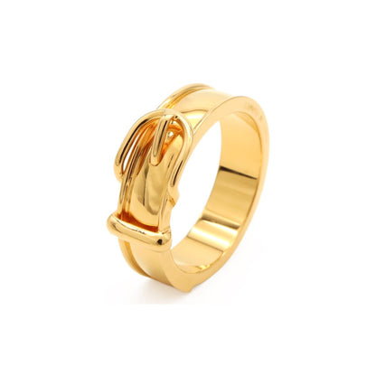 Hermes Book le Cellier Scarf Ring Closure Belt Motif Gold Plated — view 3