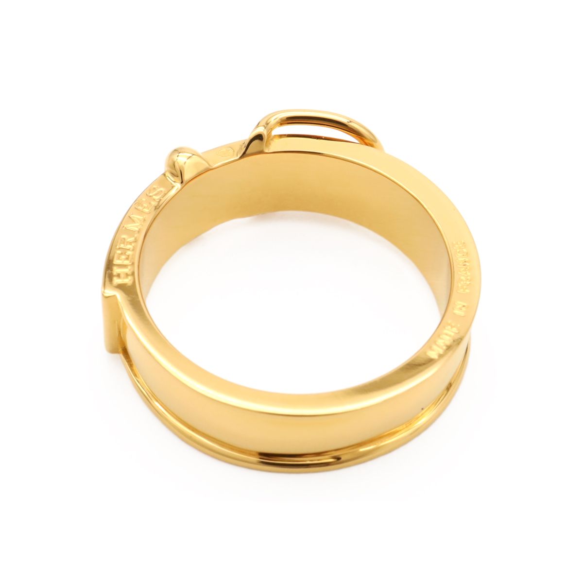 Hermes Book le Cellier Scarf Ring Closure Belt Motif Gold Plated — view 4