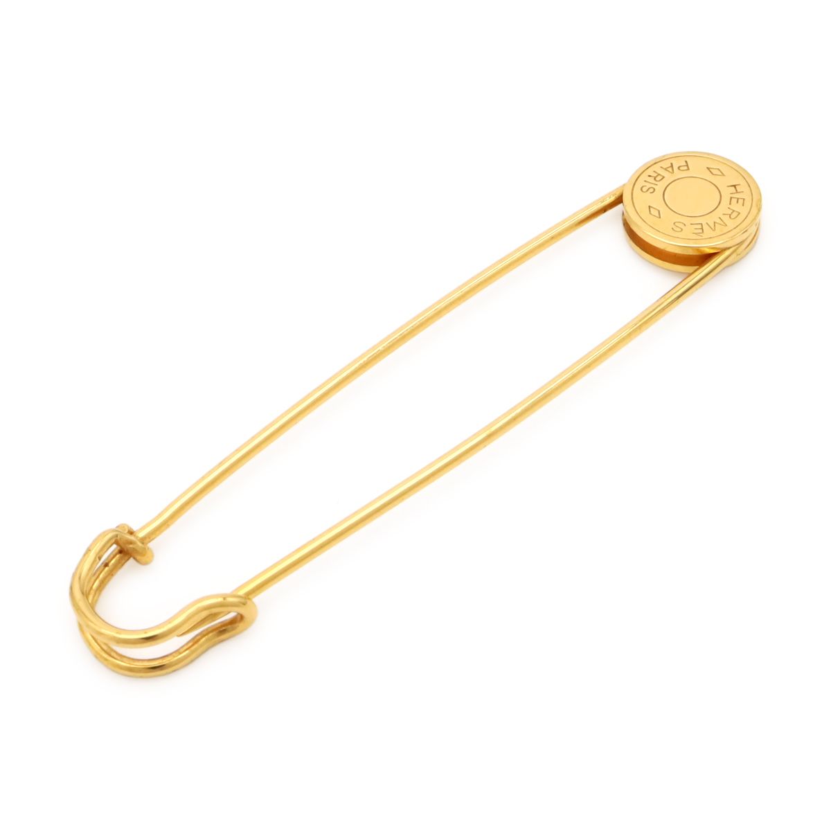 Hermes Sellier Quilt Pin Brooch Gold Plated — view 2