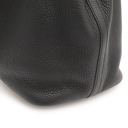 Hermes Picotin Lock MM Tote Taurillon Clemence Leather Black Gold — view 8