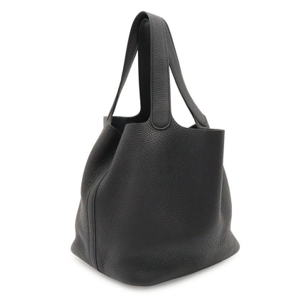 Hermes Picotin Lock MM Tote Taurillon Clemence Leather Black Gold — view 2