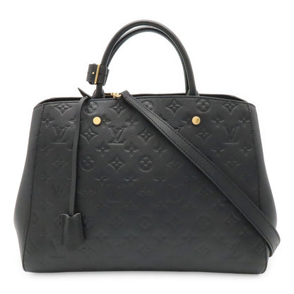 Louis Vuitton Monogram Empreinte Montaigne GM Tote 2-Way Shoulder Bag Noir Black