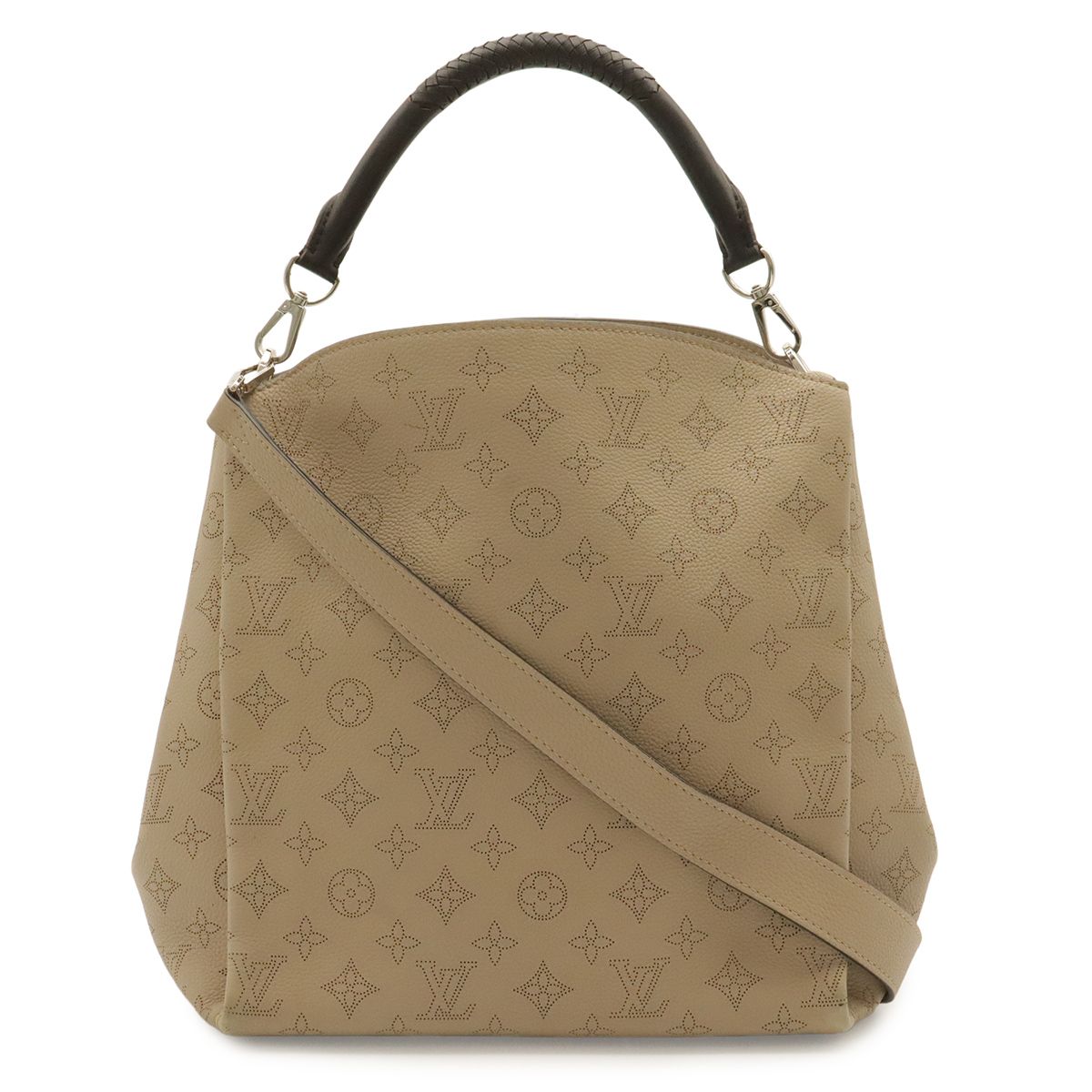 Louis Vuitton Mahina Babylon PM Shoulder Bag 2-Way Leather Gale Pink Beige