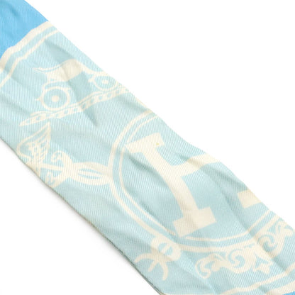Hermes Twill Scarf Bag Ex Libris les Confettis Ex Confetti Silk 100% Blue — view 3