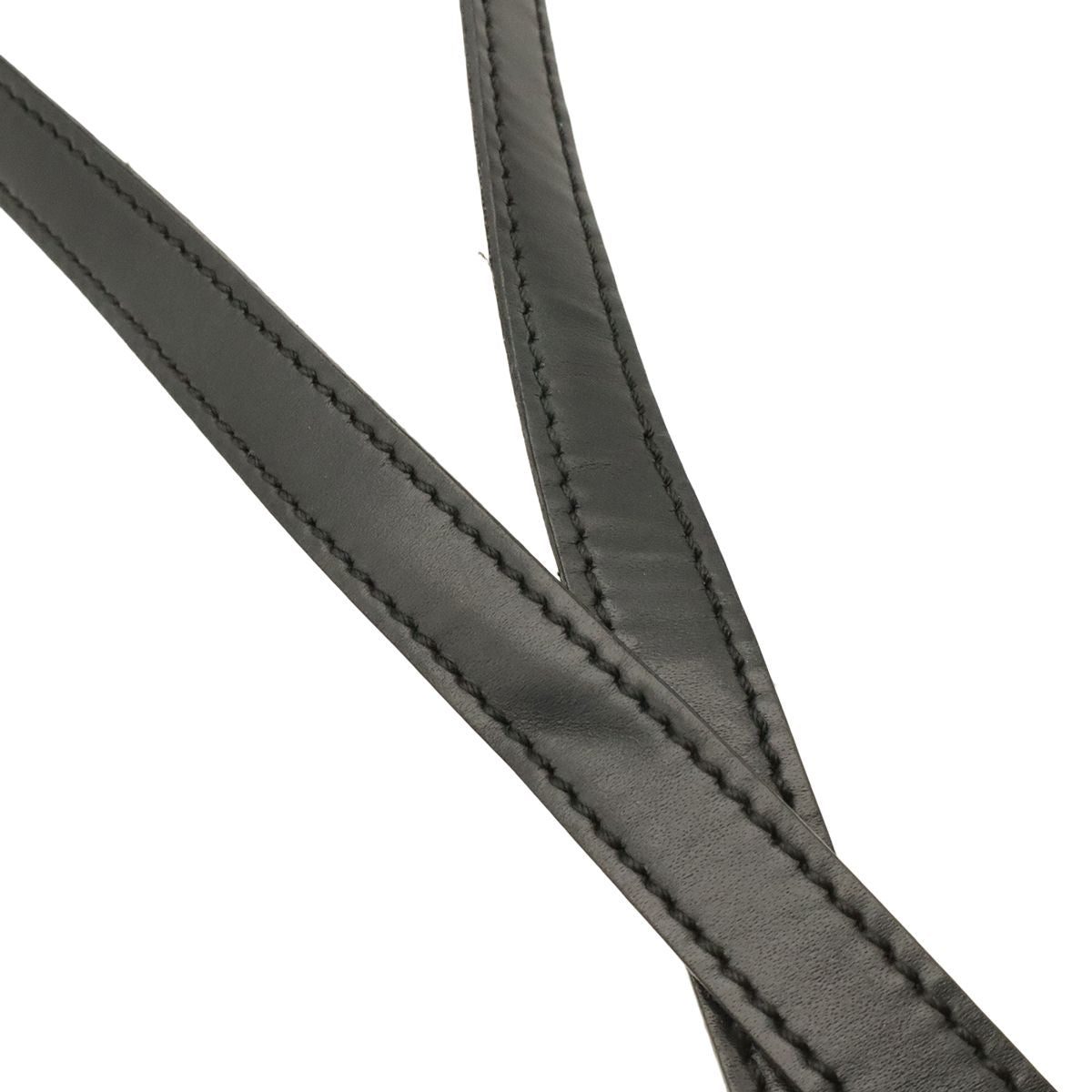 Celine Macadam Pattern Shoulder Bag Pochette Crossbody Leather Black Dark Brown — view 4