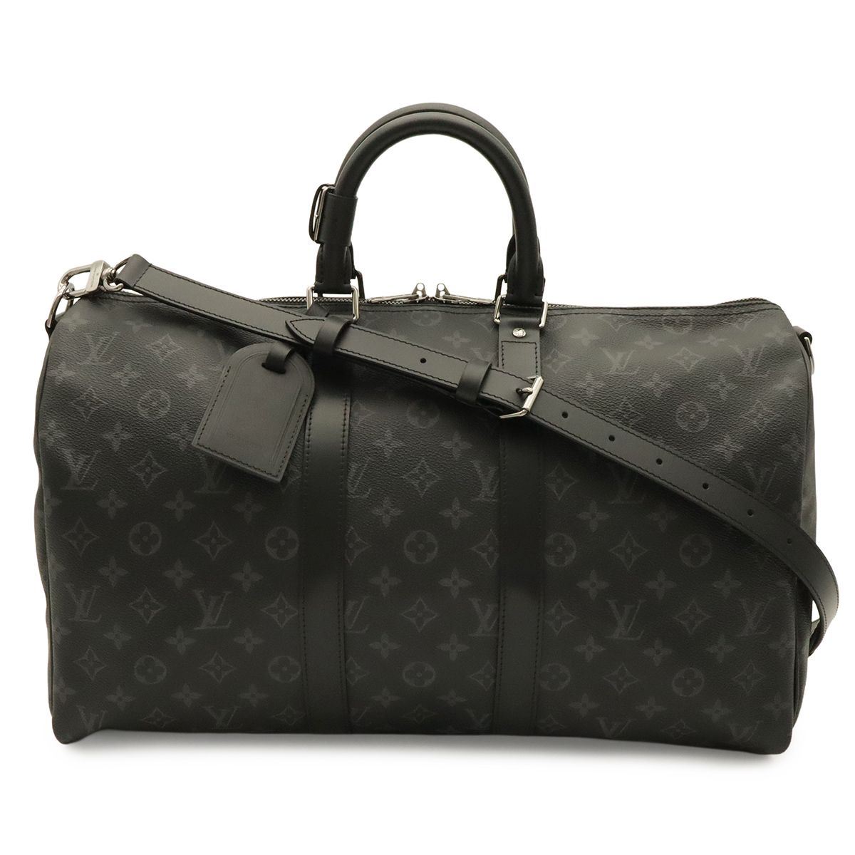 Louis Vuitton Monogram Eclipse Keepall Bandouliere 45 Boston Bag 2-Way